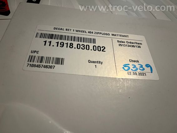 Stickers zipp pour paire de roues - 6