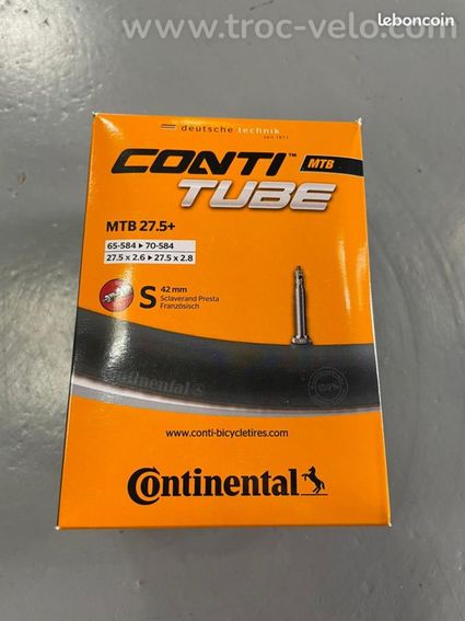 Lot 15 chambres à air continental MTB 27.5+ (2.6-2.8) Presta 42mm