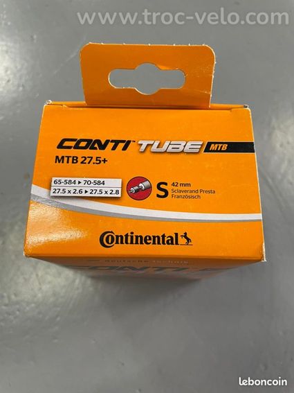 Lot 15 chambres à air continental MTB 27.5+ (2.6-2.8) Presta 42mm - 2