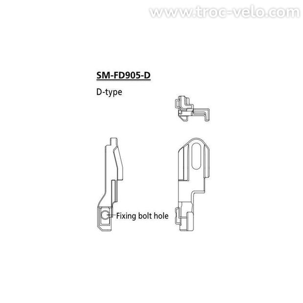 Adaptateur SHIMANO SM-FD905-D XTR Di2 FD-M9050/9070, XT Di2 FD-M8070 - Montage direct - 2