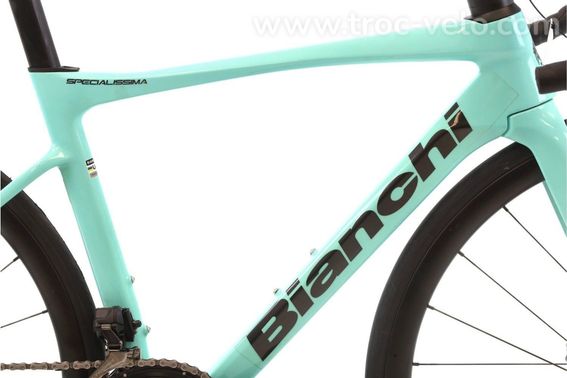 Produit Reconditionne    Bianchi Specialissima Comp Di2 12v    Bleu   Velo De Route   Tres Bon Etat - 2