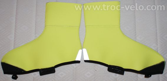 Couvre chaussures vélo hiver - marque "GEWAGE" - taille XL - jaune fluo - 2