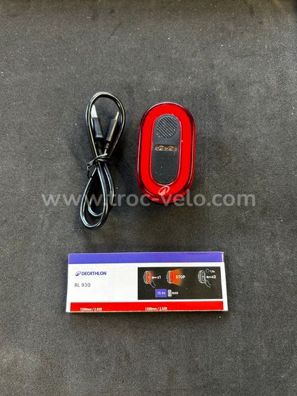 Eclairage arrière vélo rechargeable USB avec capteur de décélération