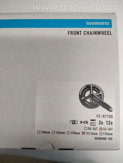 Pédalier Shimano 105 12v. R7100 neuf - 6