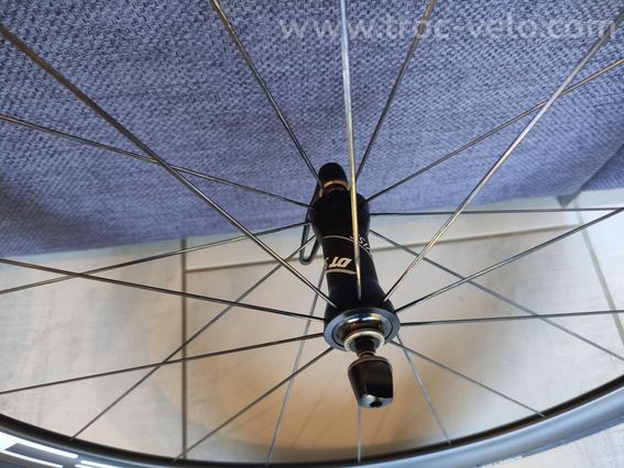 Roues carbone DT RC38T à boyaux pour freinage patins - 6