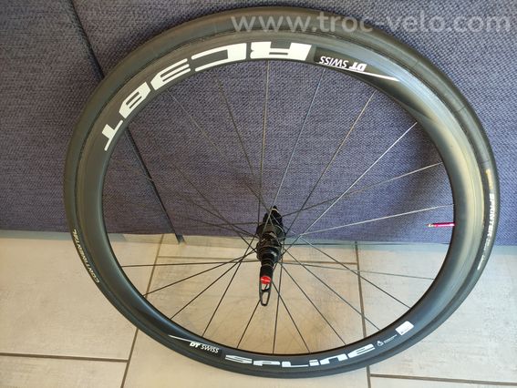 Roues carbone DT RC38T à boyaux pour freinage patins - 7