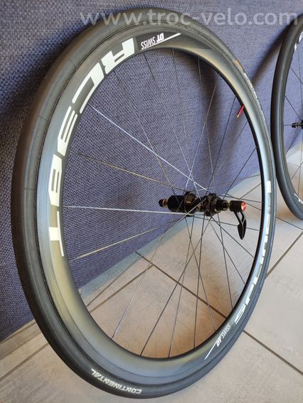 Roues carbone DT RC38T à boyaux pour freinage patins - 9