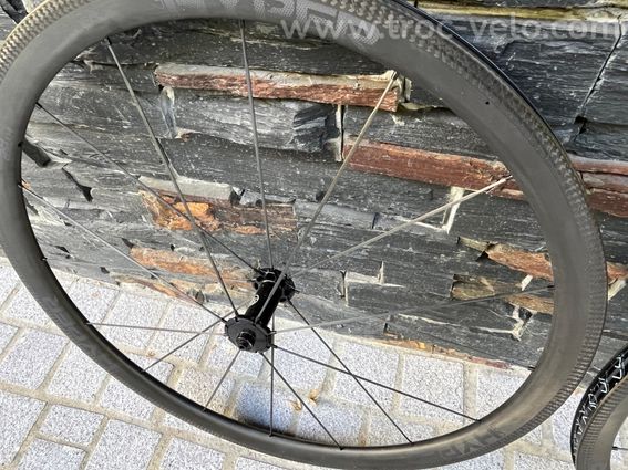 Paire roues vélo de route carbone Winspace Lún HYPER 23 SE R33 patins neuve - 2