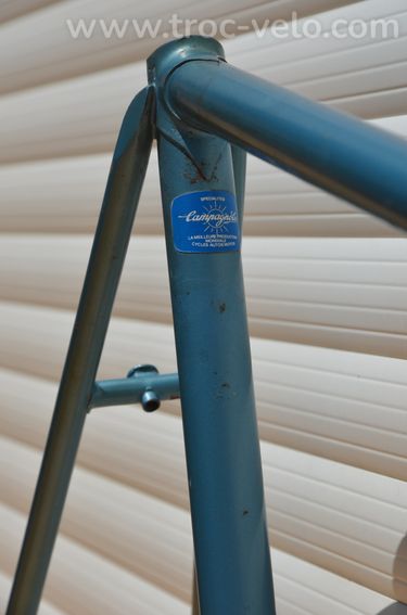 Cadre et fourche de vélo de course vintage Payan en tubes acier Oria - 4