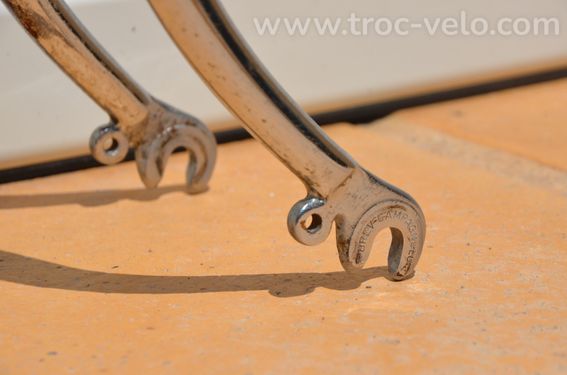 Cadre et fourche de vélo de course vintage Payan en tubes acier Oria - 8
