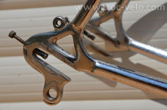 Cadre et fourche de vélo de course vintage Payan en tubes acier Oria - 9