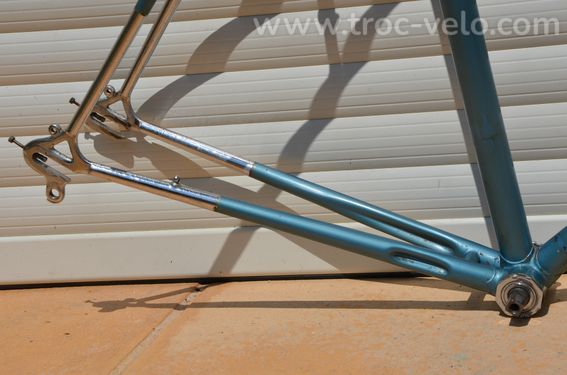 Cadre et fourche de vélo de course vintage Payan en tubes acier Oria - 10