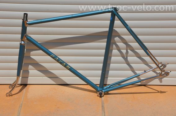 Cadre et fourche de vélo de course vintage Payan en tubes acier Oria - 13
