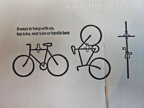 Support vélo mural Intérieur - Cactus Tongue - Blanc - 3