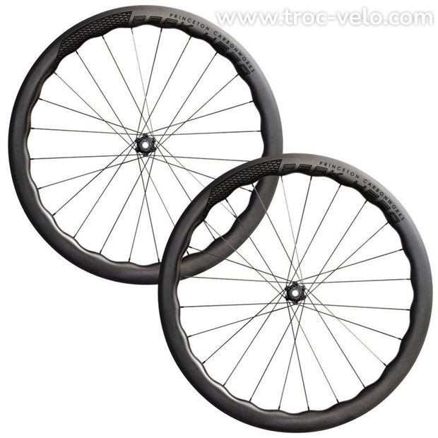 Roues vélo route carbone Princeton Peak 4550 Disc Tubeless Ready - Moyeux Tactic Racing 01 - 1