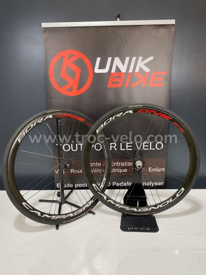 Roues Campagnolo Bora One 35 – Carbone – Boyaux – Corps XD SRAM