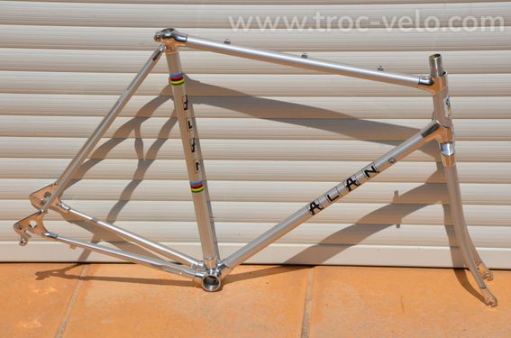 Cadre et fourche de vélo de course vintage Alan Corsa – Tubes en aluminium