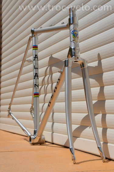 Cadre et fourche de vélo de course vintage Alan Corsa – Tubes en aluminium - 2