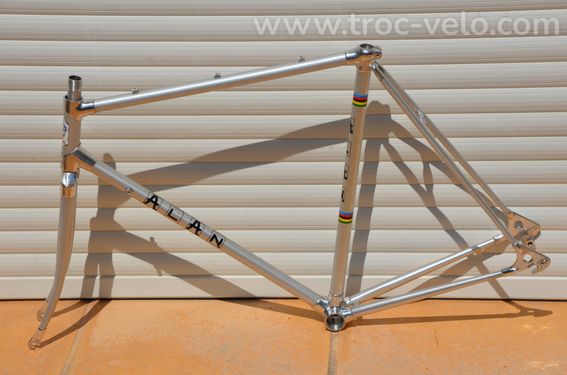 Cadre et fourche de vélo de course vintage Alan Corsa – Tubes en aluminium - 11