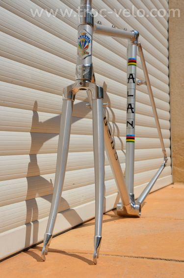 Cadre et fourche de vélo de course vintage Alan Corsa – Tubes en aluminium - 12