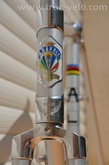 Cadre et fourche de vélo de course vintage Alan Corsa – Tubes en aluminium - 13