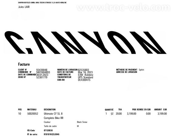 Canyon Ultimate CF SL 8 Disc – Ultegra – DT Swiss PRC 1400 - 15
