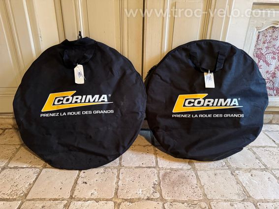 PAIRE DE ROUES CARBONE MCC-DX 32 CORIMA A BOYAUX - 4