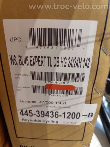 Paire de roues carbone REYNOLDS BLACKLABEL EXPERT AR46 - 10