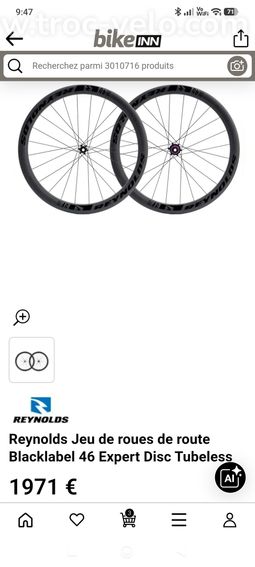 Paire de roues carbone REYNOLDS BLACKLABEL EXPERT AR46 - 11