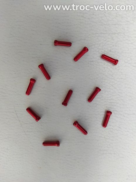 Embouts de câbles alu rouges, lot de 10 - 1