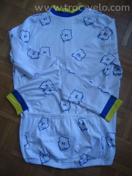 Maillot ML champion departement TS Blanc - 2