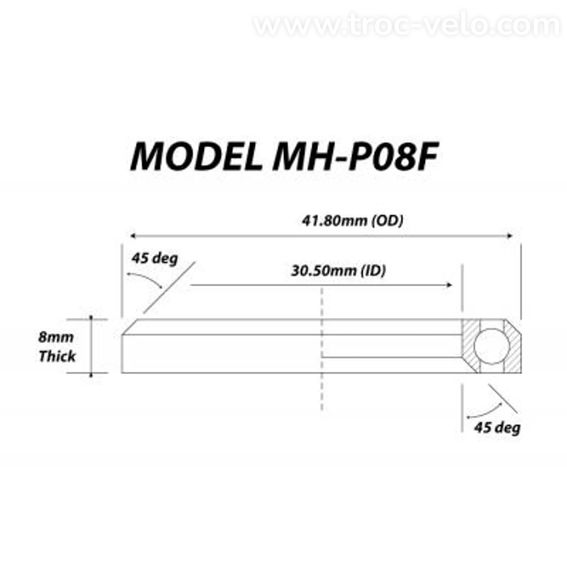 Roulement NEUF jeu de direction 1-1/8 MH P08F 1"1/8 - 4