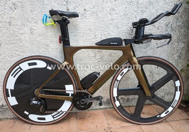 Vélo de triathlon complet taille M 54 + groupe SRAM Axs 12v avec roues disc - 1