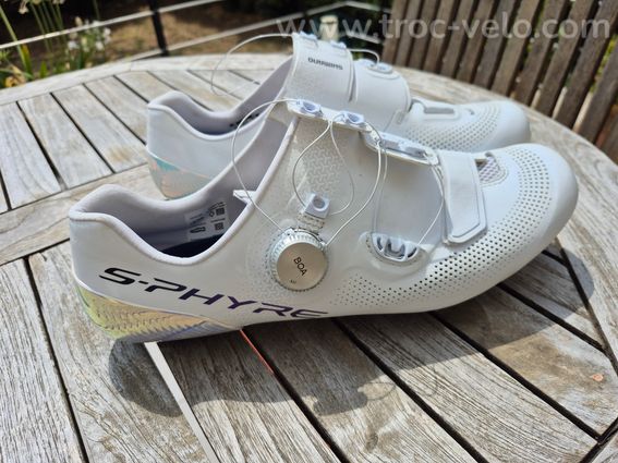 Chaussures Route Shimano RC9 blanche pointure 45 - 3