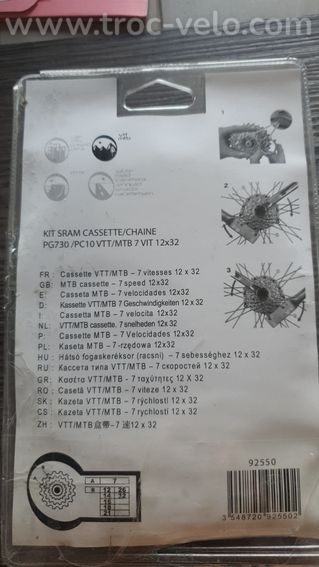 SRAM Kit K7/chaîne 7V 12/32 - 2