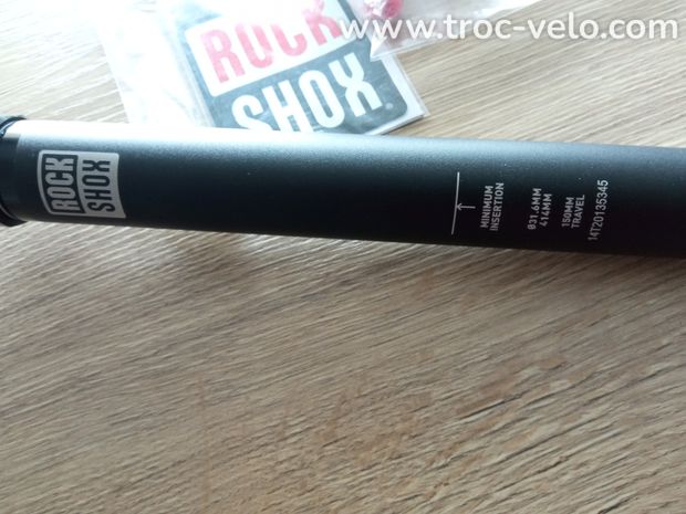 TIGE DE SELLE TÉLESCOPIQUE ROCKSHOX REVERB STEALTH 31.6  - 1