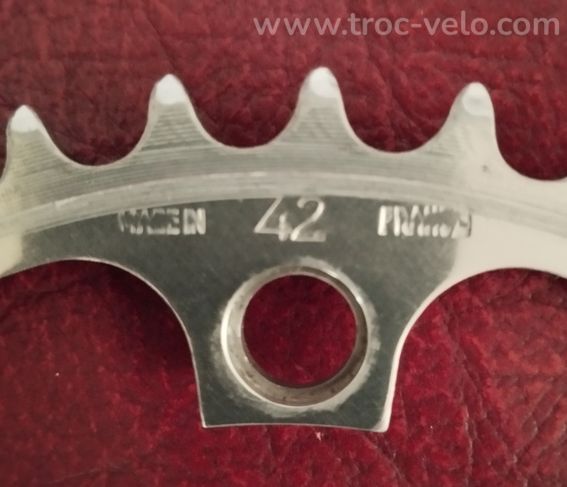 Plateau 130 bcd 42 dents aluminium made in France en Tbé - 2