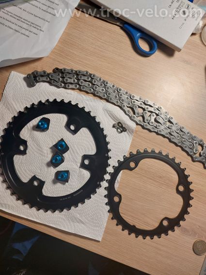 Lot Plateaux Shimano Ultegra 12v (46/36) + Chaîne Shimano 12v – Proche du neuf (< 500 km) - 4