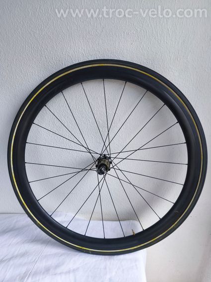 Paire de roues carbone Makadam Slim 38   (boyaux) 1080gr la paire  freinage patin  - 3