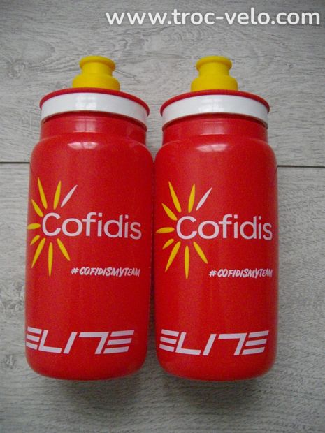 Lot de 2 bidons NEUFS équipe COFIDIS 2023 cyclisme Tour de France vélo vtt route hydratation sport - 1