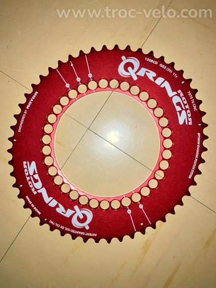 Plateau ovale aéro 52 dents Rotor Qrings BCD130 - 2