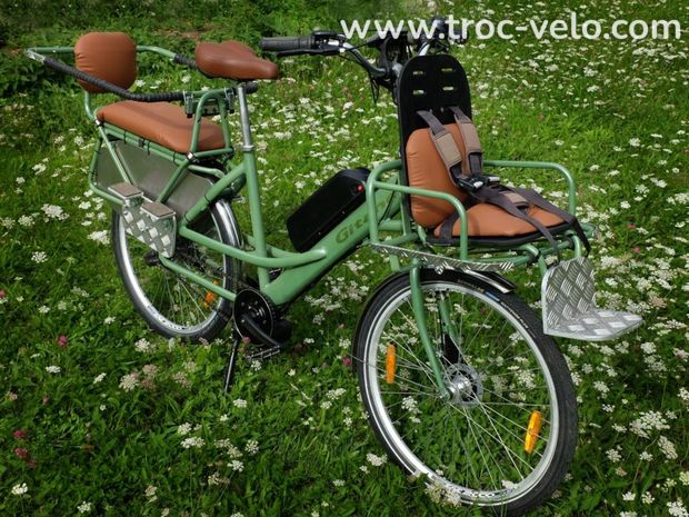 Vélo vtc vae cargo éléctrique longtail porteur GITANE PNEUS NEUFS TOUT ÉQUIPÉ ÉXCELLENT ÉTAT - 1