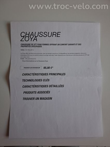 Chaussures Mavic VTT ZOYA 13 P.38 2/3 - 6