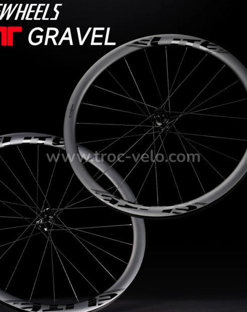 Paire carbone neuve ELITEWHEELS GRAVEL 35 ou 45 mm pour pneu chambre ou tubeless  - 1