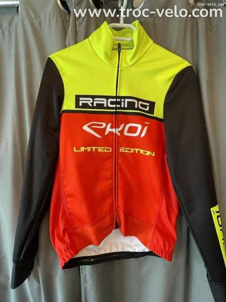 Veste thermique ekoi racing 0° jaune rouge - 1