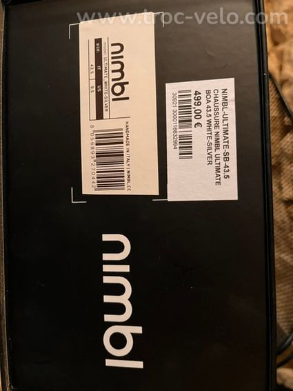 chaussures route nimbl ultimate white silver 43.5 - 4