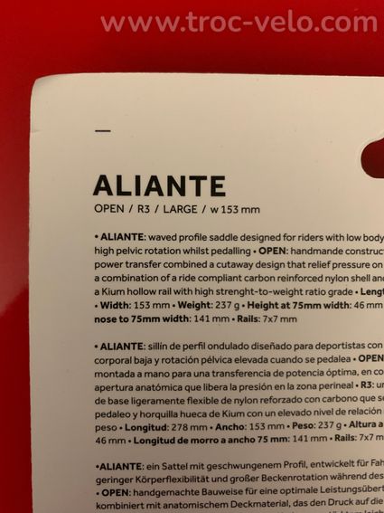 Selle Fizik Aliante R3 Open K:ium large  - 3