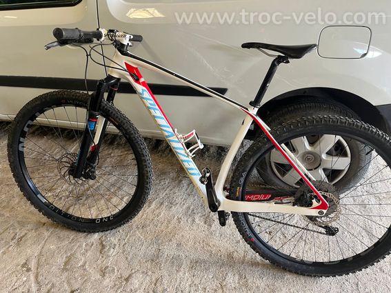 Specialized Stumpjumper Hardtail Comp Carbon 29 White/Red/Black/ Cyan - 2