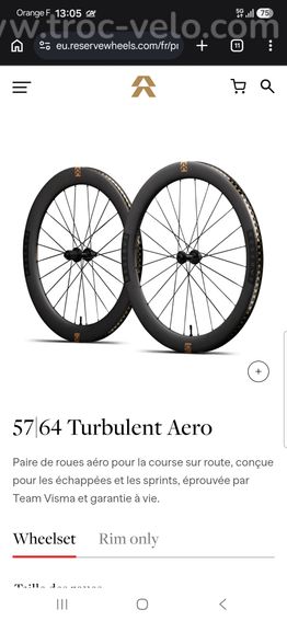 Paires de roues Reserve 57/64 DT 240