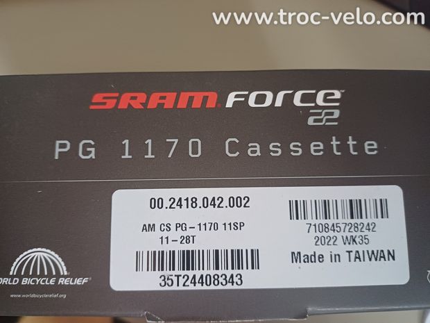 Cassette sram force 22 11-28 PG1170 - 1